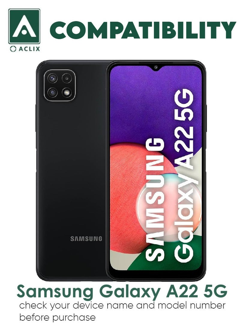 ACLIX Antistatic ESD Dustproof Premium Quality High Definition Tempered Glass Screen Protector Designed For Samsung Galaxy A22 5G  - Image 3
