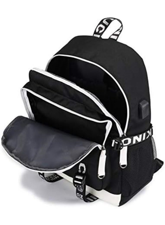 CR7 Football Backpack,Teenage Backpack Students Bookbag Outdoor Daypack With USB charge Port Backpack Laptop Bag for Boys Girls - Image 3