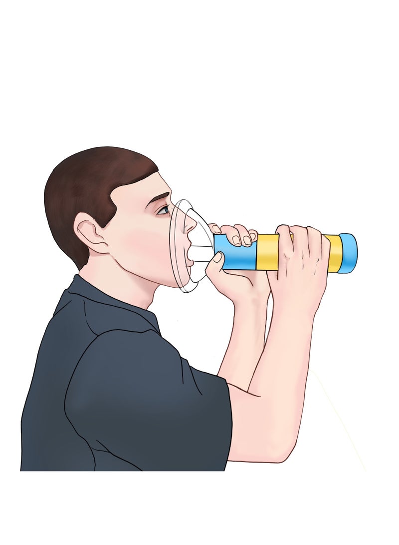 general Children's and Adult Suffocation Rescue Devices with 1 Large and 1 Small Mask Breathing Trainer Portable Emergency Suffocation Device Artificial Heart-Lung Device - Image 2