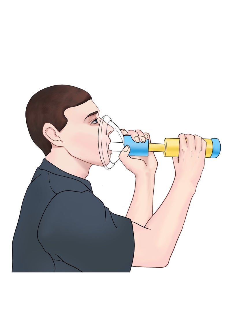 general Children's and Adult Suffocation Rescue Devices with 1 Large and 1 Small Mask Breathing Trainer Portable Emergency Suffocation Device Artificial Heart-Lung Device - Image 3