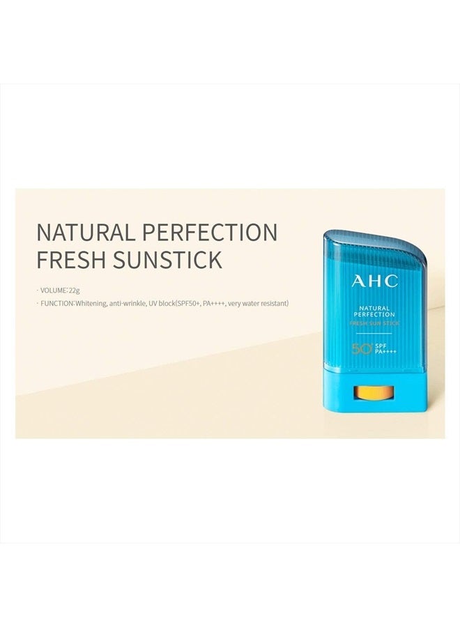 AHC Natural Perfection Fresh Sun Stick SPF 50+/PA++++ 22g Duo Set - Image 5