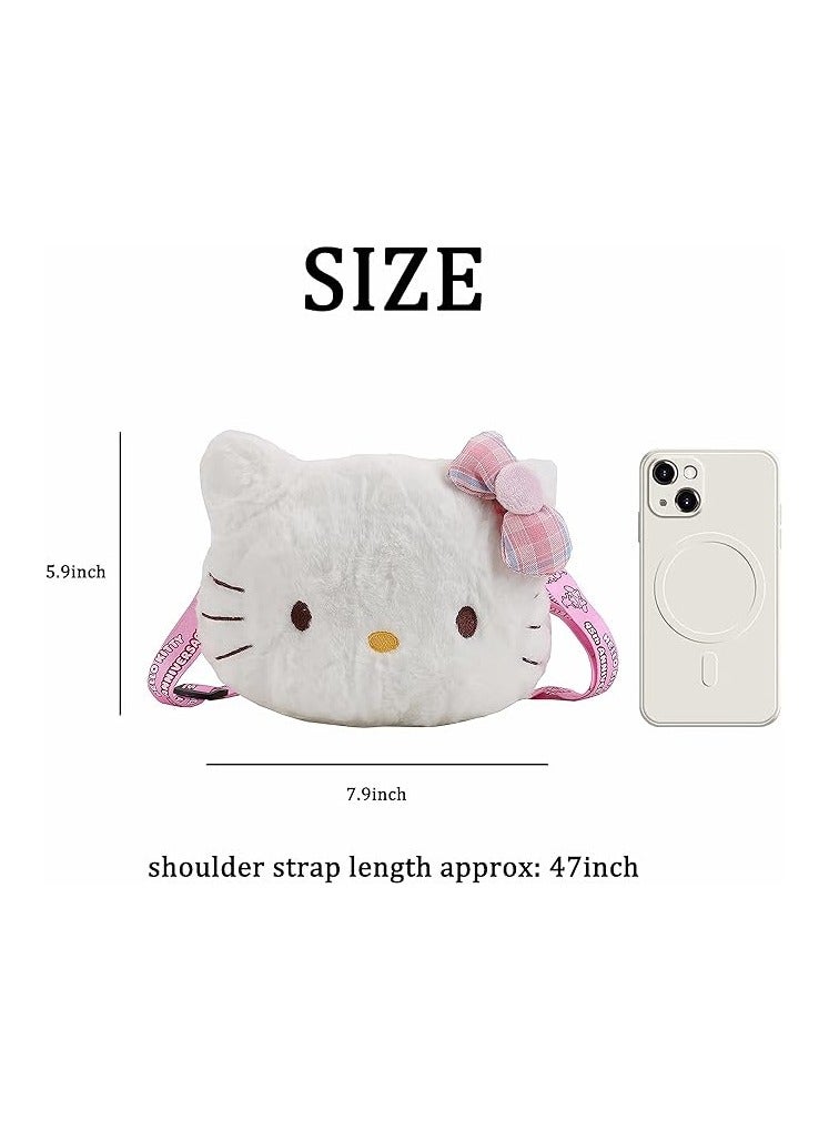 General Cute plush bag sweet girl student hundred shoulder crossbody bag bow shoulder bag  - Image 2