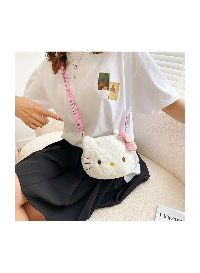 General Cute plush bag sweet girl student hundred shoulder crossbody bag bow shoulder bag  - Image 4