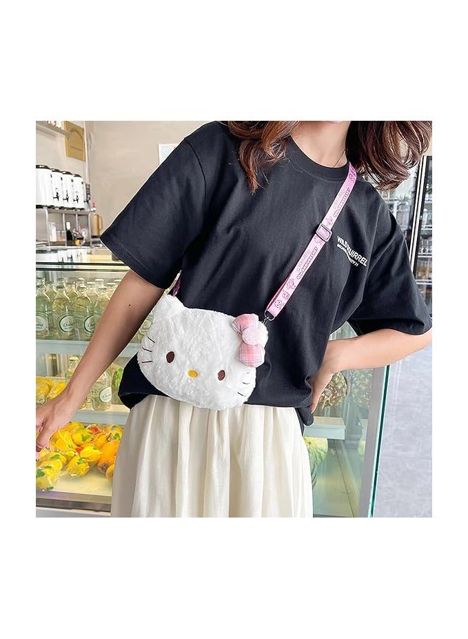 General Cute plush bag sweet girl student hundred shoulder crossbody bag bow shoulder bag  - Image 5