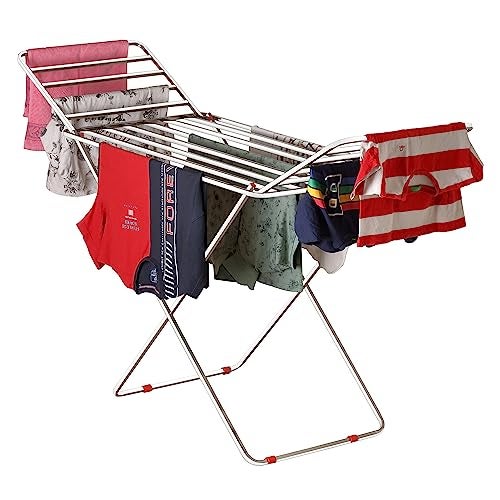 SUNDRY 1pc Clothes Drying Rack, Portable Foldable Laundry Rack, Indoor and Outdoor Clothes Rack, Space-Saving Clothes Rack with Drying Rods, Balcony Bedroom Clothes Storage Organizer - Image 3