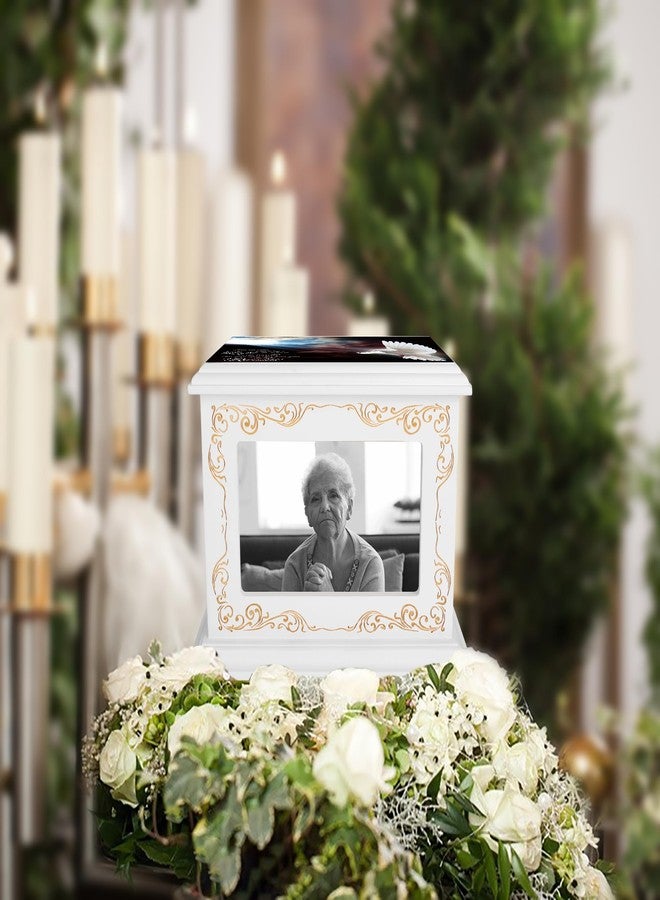ADMLC Cremation Urns for Human Ashes Adult Male or Female, Funeral Memorial Urns for Ashes with Photo Frame, Wooden Urns Box and Casket for Men Women, Burial Urn for Adults Up to 200 IBS - Image 5