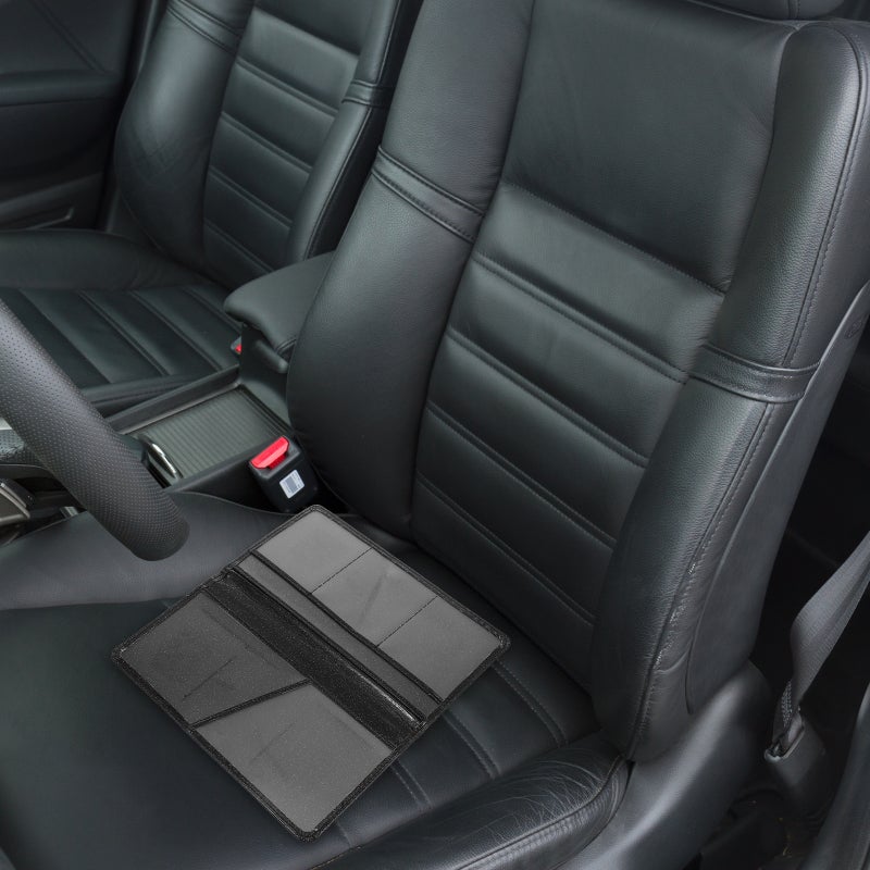 Vehicle Insurance Holder PU Leather Car Document Holder Car Accessory For Men - Image 4