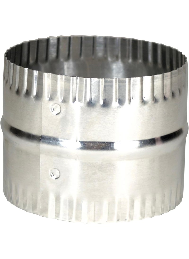 Deflecto Deflecto 4 Duct Connector Aluminum with Bead and Crimp Silver 3 long DAC4C  - Image 2
