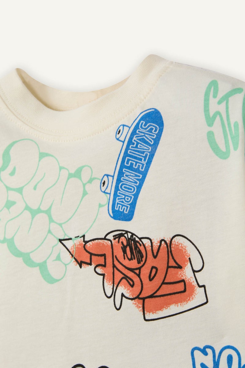 ديفاكتو طقم بيبي اولادي قصة عادية - قطعتين - Image 3