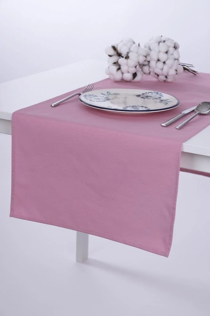 Altın Pamuk Linen Runner Stain Resistant Fabric Gray 40x140