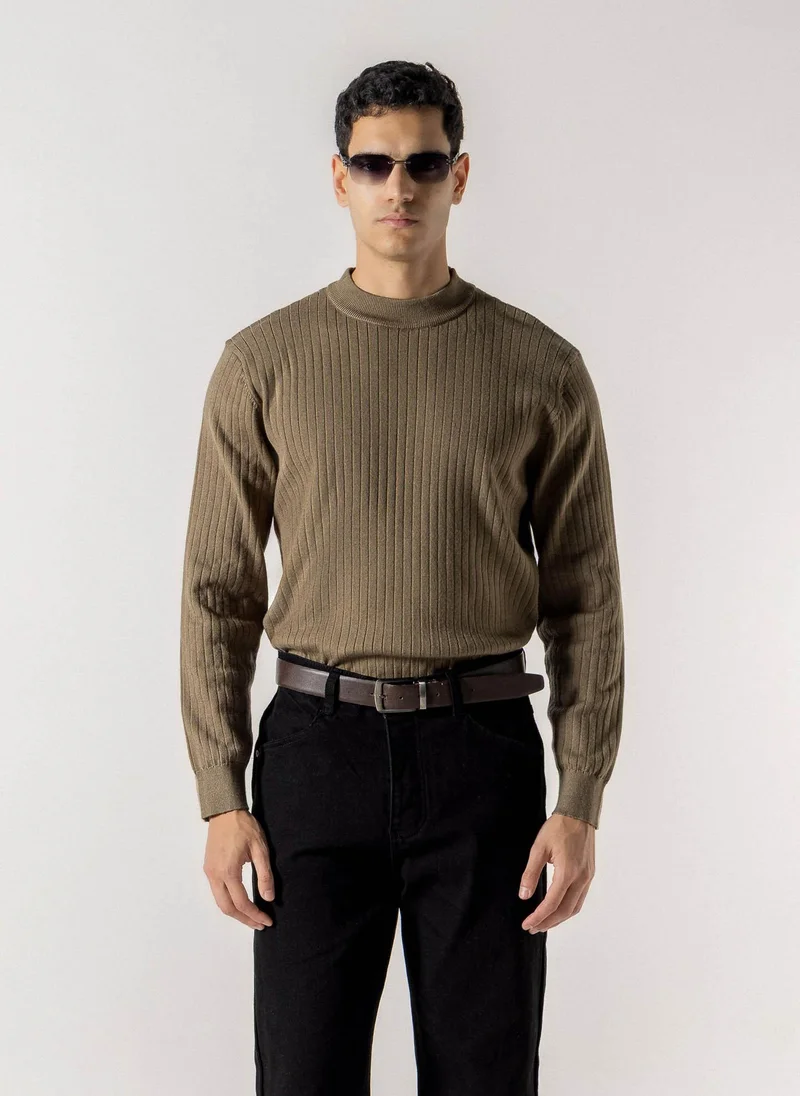 Shapes RIBBED MOCK NECK SWEATER