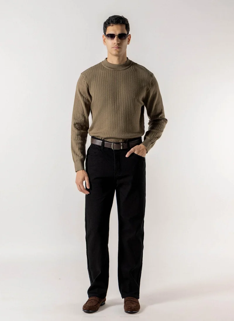 Shapes RIBBED MOCK NECK SWEATER