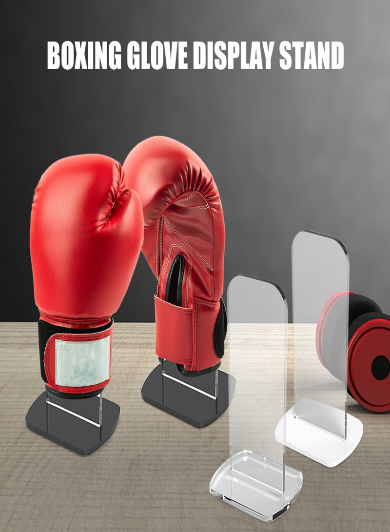 Generic Boxing Glove Display Stand Upright Baseball Gloves Display Stand Clear Acrylic Vertical Holder Autographed Boxing Glove Display Holder Rack Easy Assemble Stand - Image 3