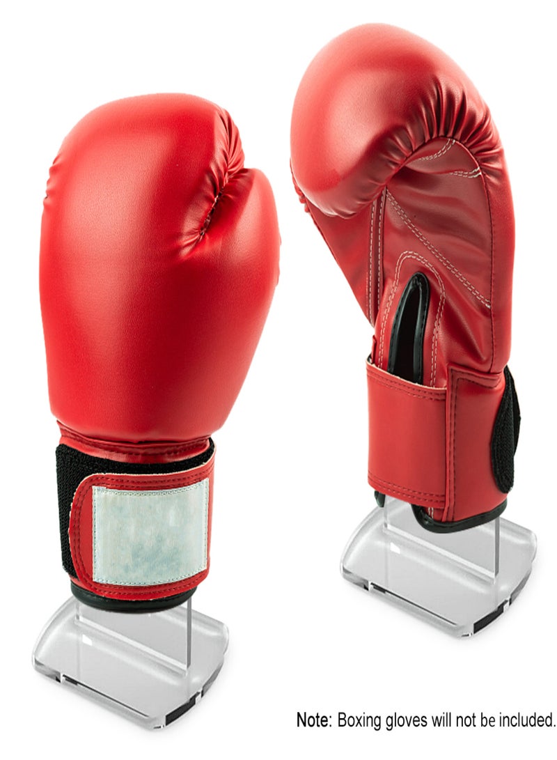 Generic Boxing Glove Display Stand Upright Baseball Gloves Display Stand Clear Acrylic Vertical Holder Autographed Boxing Glove Display Holder Rack Easy Assemble Stand - Image 2
