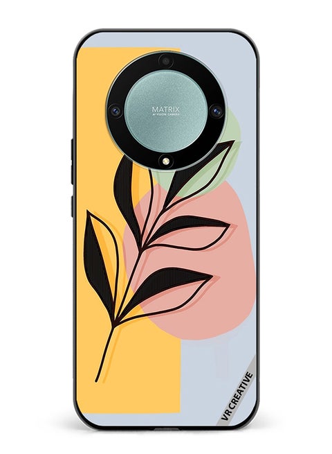 Protective Case Cover For Honor X9b Abstract Shapes And Floral Design Multicolour