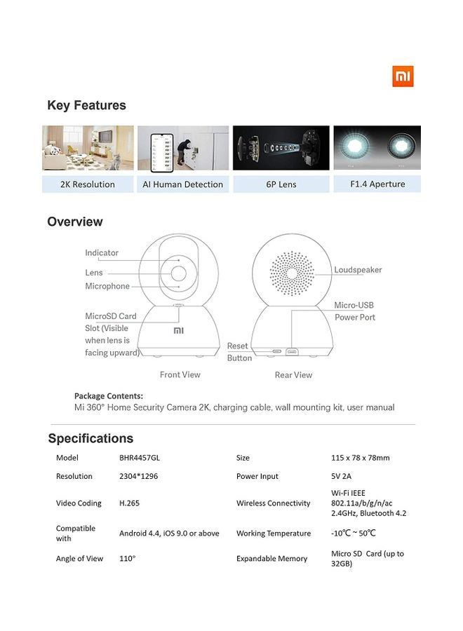 Xiaomi Camera 1296P Resolution APP Control Wireless Security Cam - Image 5