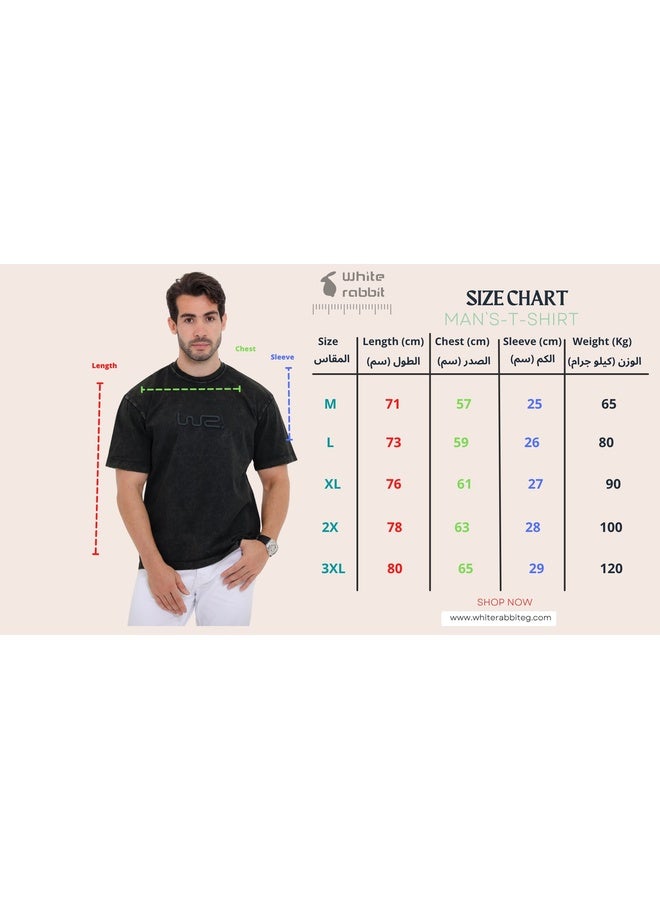 WHITE RABBIT embroidered chest T-Shirt - Image 5