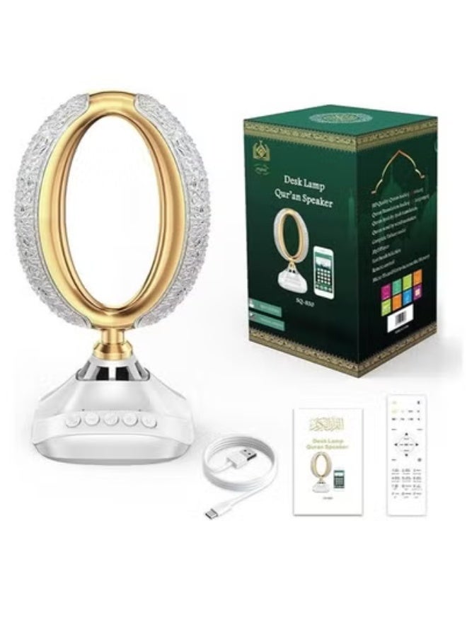 تايجر Bluetooth Quran Speaker Desk Lamp – 16-Color LED Night Light with Remote Control & Adjustable Brightness – 2000mAh Rechargeable Battery – Portable Islamic Table Lamp with Quran Audio & MP3 Playback – Ideal for Ramadan, Muslim Kids, Prayer Rooms, & Islamic Gifts - Image 1