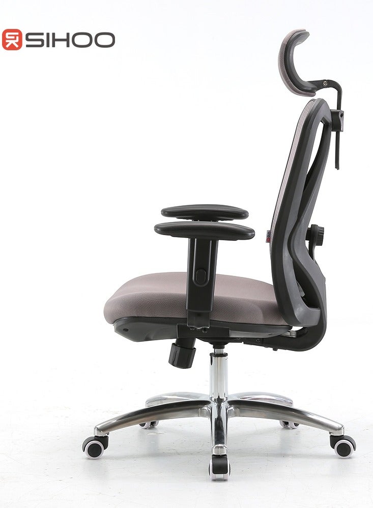 SIHOO M18 Gaming Ergonomic Office,Big and Tall Office Chair, 2D Headrest with Adjustable Armrest Lumbar Support and Wheels Swivel Tilt Function,Computer desk Chair (Gray) - Image 2