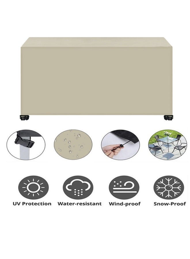 Generic Patio Furniture Cover, Outdoor Table Set, Sectional Sofa Cover, Patio Chair Covers，UV Resistant, Waterproof for Outside Furniture Beige - Image 1