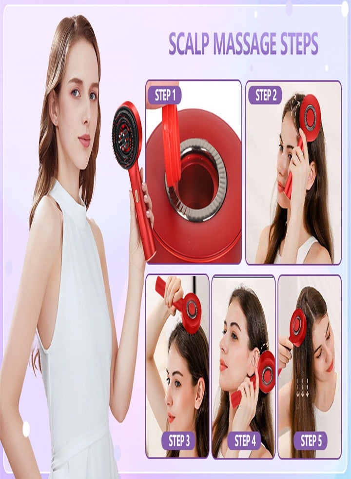 أداة توزيع زيت الشعر الجديدة متعددة الوظائف 3 في 1، أداة توزيع زيت فروة الرأس، مقاومة للماء بدرجة ipx7، تخفف من التعب والإجهاد - Image 2