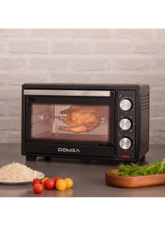 DOMEA 25L Electric Toaster Oven with Rotisserie & Convection, Countertop Oven, Adjustable Temperature (100-250°C), 60-Minute Timer, For Toasting, Baking, Roasting & Grilling, 1600W, Black  - Image 5