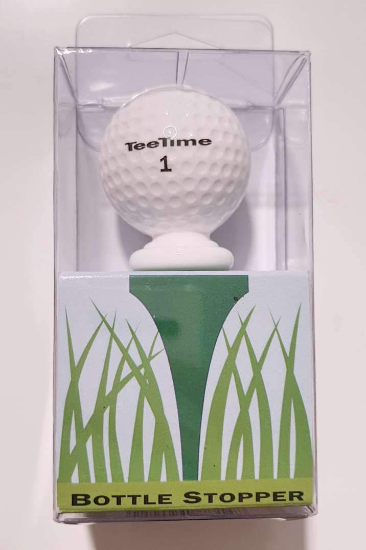 White Acrylic Golf Ball Stopper Tee Time
