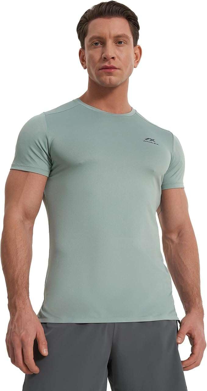 Athlex Men's 4-Pack Fly Running T-Shirts – ATDRY Moisture-Wicking Technology, Reflective Print, Lightweight & Comfortable for Optimal Performance - Image 3
