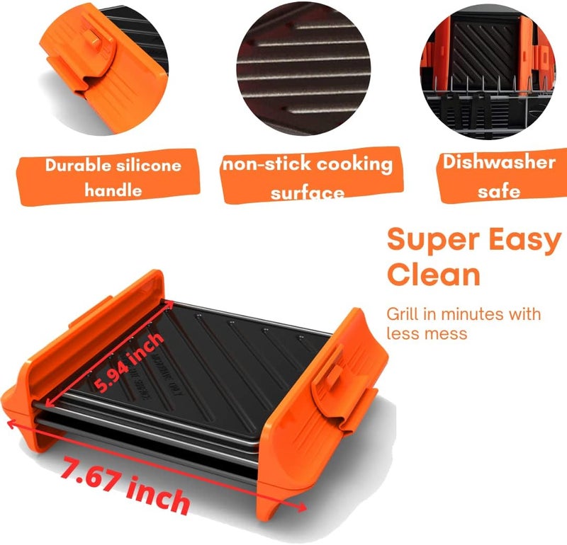 MACONEE Microwave Sandwich Maker | Panini Press Cheese Griller | Microwavable Toaster Tray Crisper | Grill Fast and Dishwasher Safe - Image 5