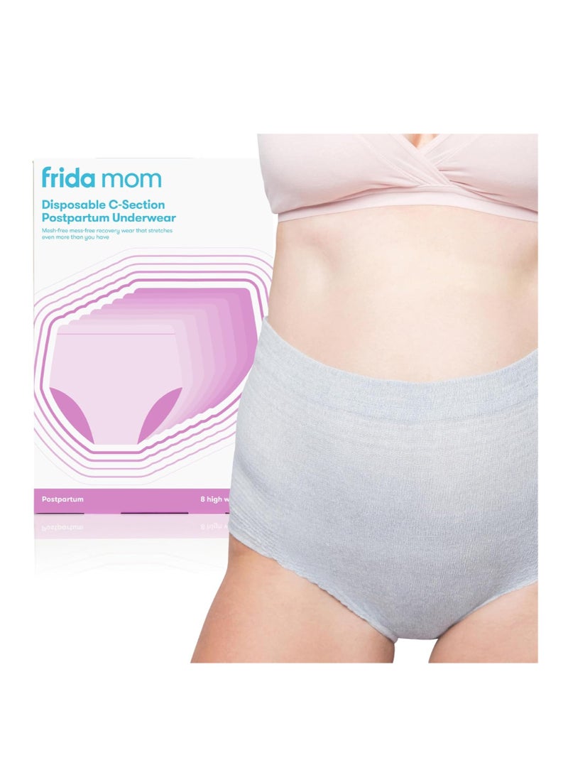 ملابس داخلية نسائية بعد الولادة للخصر على شكل حرف C مقاس 28 بوصة - 42 بوصة ممتدة، عدد 8، رمادي - Image 1