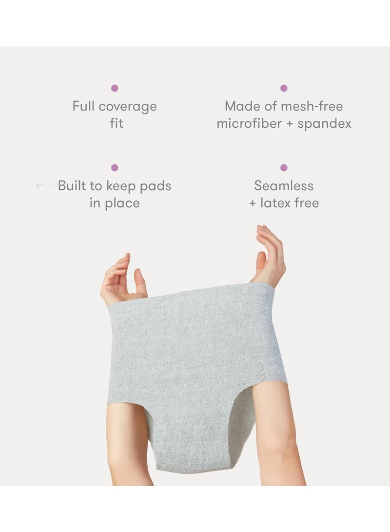 ملابس داخلية نسائية بعد الولادة للخصر على شكل حرف C مقاس 28 بوصة - 42 بوصة ممتدة، عدد 8، رمادي - Image 2