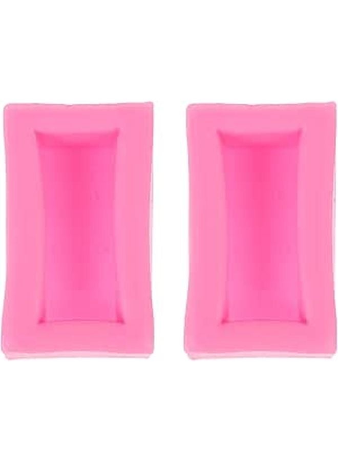 2pcs Gold Brick Silicone Mold Non Stick For Baking Chocolate Candy Cake Decoration - Image 1