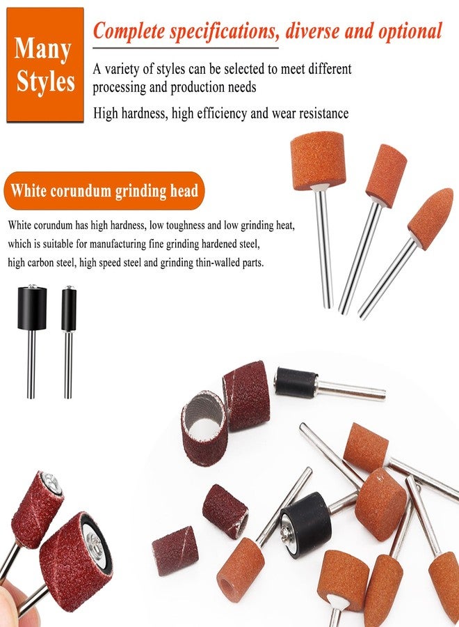 Sunxeke 64Pcs Sanding Bits for Dremel Rotary Tools, 42Pcs Aluminum Oxide Grinding Stones Sanding Drill Bits (1/8 inch Shank) and Sanding Drums,Sanding Accessories for Metal Rust Removal Polishing - Image 4