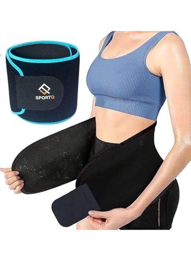 سبورت كيو حزام تخسيس للرجال والنساء من سبورت كيو® مصنوع من النيوبرين عالي الجودة – يساعد على حرق الدهون وزيادة التعرق أثناء التمرين – يمنع تكتل الروائح بعد التمرين البطن والخصر - Image 1