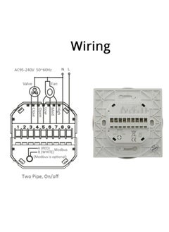 Eazyliv Tuya WiFi Smart Luxury Design LCD Display Thermostat Temperature Controller For Central Air Conditioner 3 Speed Fan Coil Unit Control for UAE  - Image 3