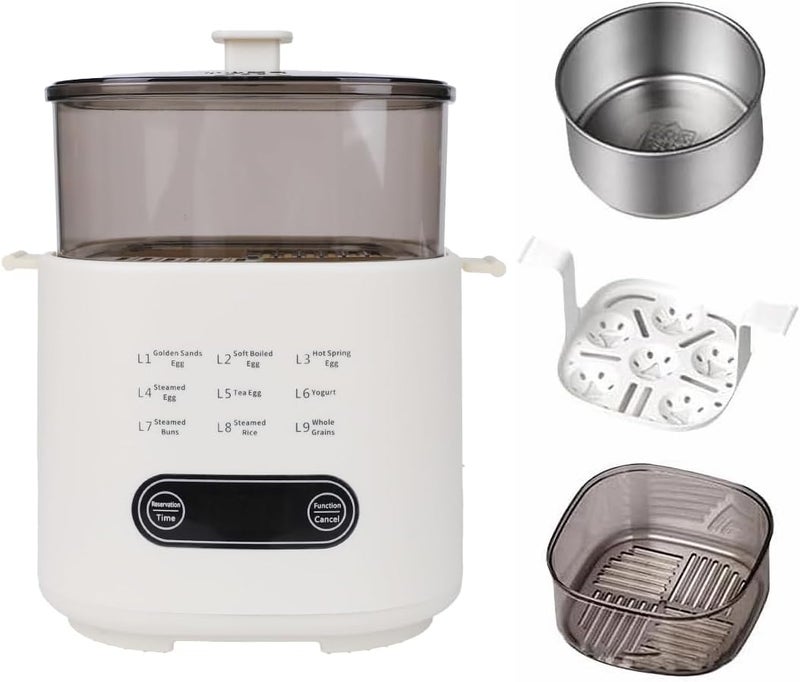 AMINAC Mini Multi-Functional Egg Cooker Set with Smart Touch Panel, Electric Rapid Egg Cooker, Egg Boiler Electric, Egg Steamer, Precise Temperature Control for Hard-Boiled, Soft-Boiled, Poached - Image 1