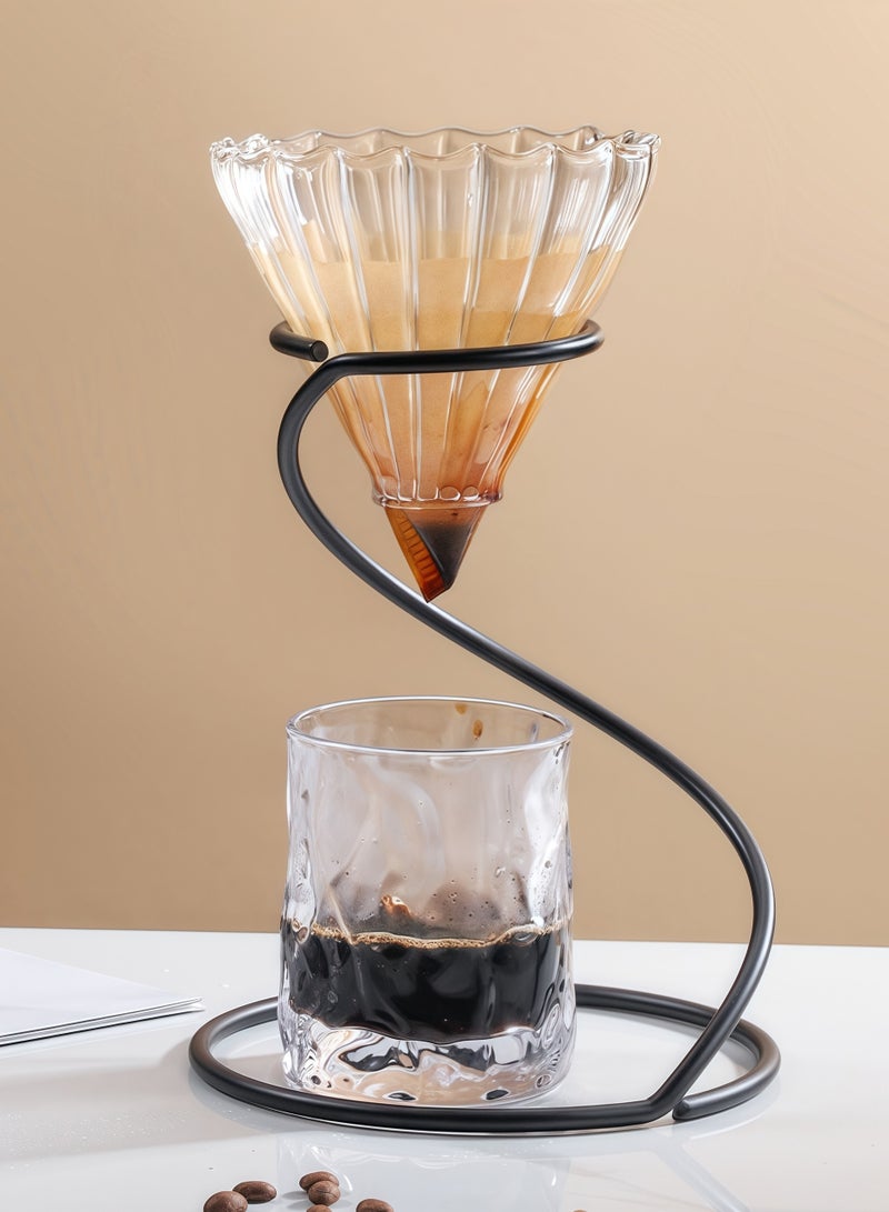 Iron spiral drip coffee filter paper holder, coffee filter paper holder, coffee machine holder, tea filter holder  - Image 2
