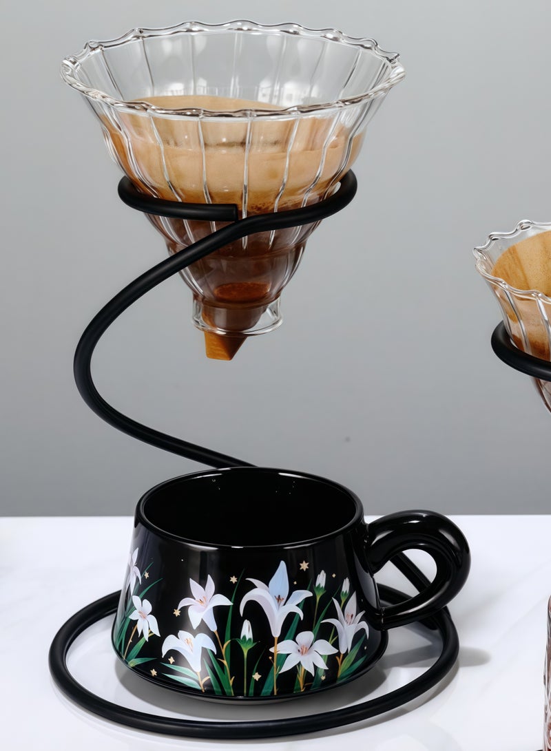 Iron spiral drip coffee filter paper holder, coffee filter paper holder, coffee machine holder, tea filter holder  - Image 3