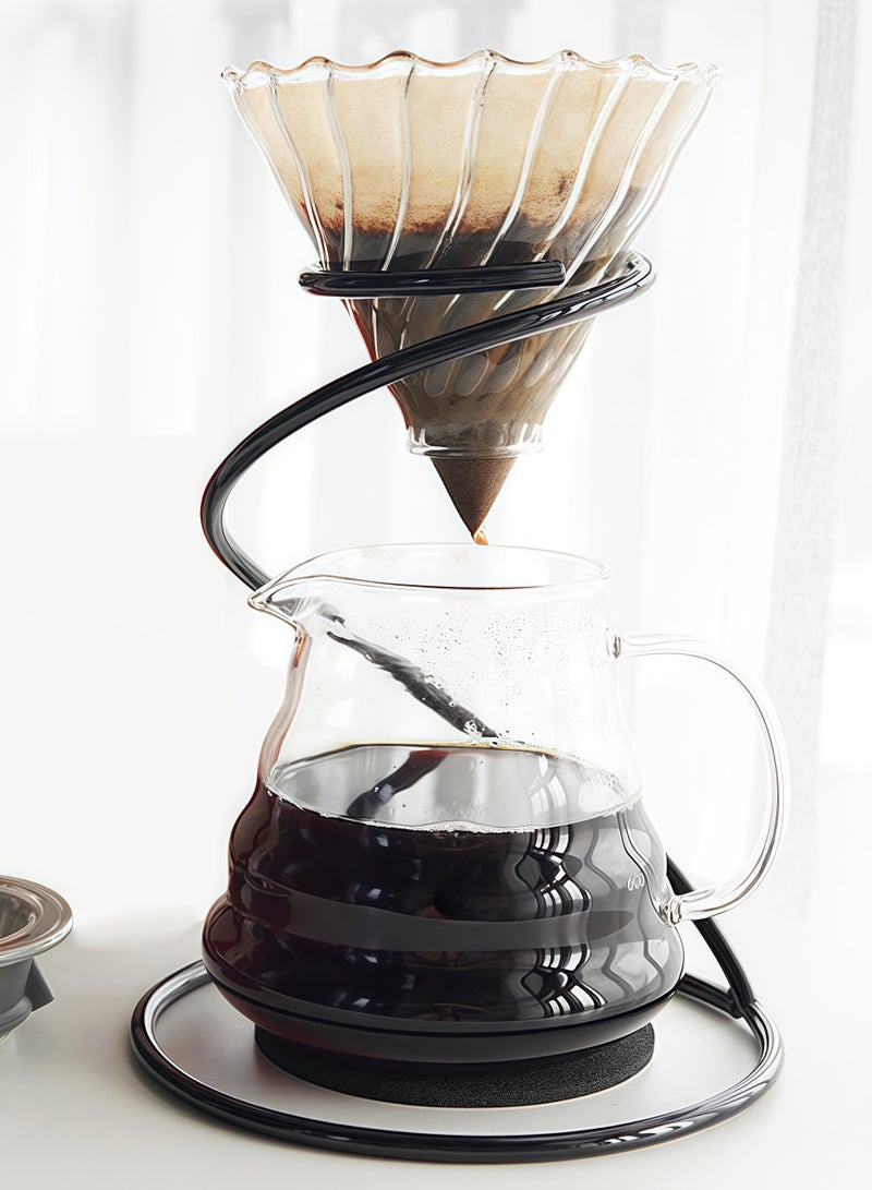 Iron spiral drip coffee filter paper holder, coffee filter paper holder, coffee machine holder, tea filter holder  - Image 1