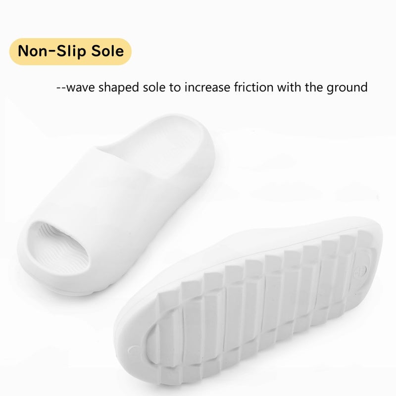 Cushioned Non-Slip Waterproof EVA Slides for Women Men and Kids, Soft Thick Sole Shower Sandals - Image 4