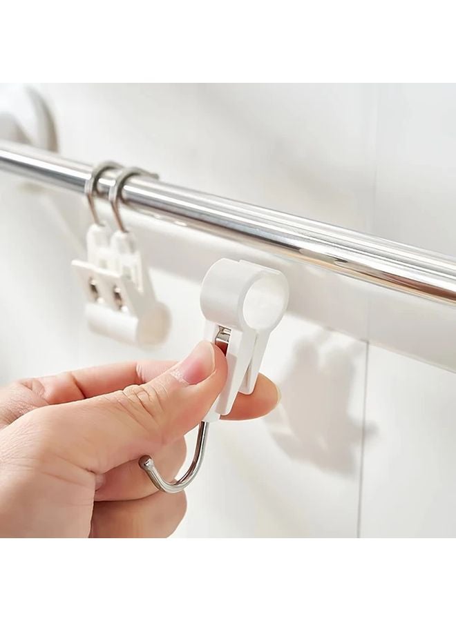 5 قطع خطاطيف مزدوجة الرأس قابلة للتعديل، مثبتة على الحائط، متعددة الأغراض، موفرة للمساحة، باللون الأبيض - Image 5