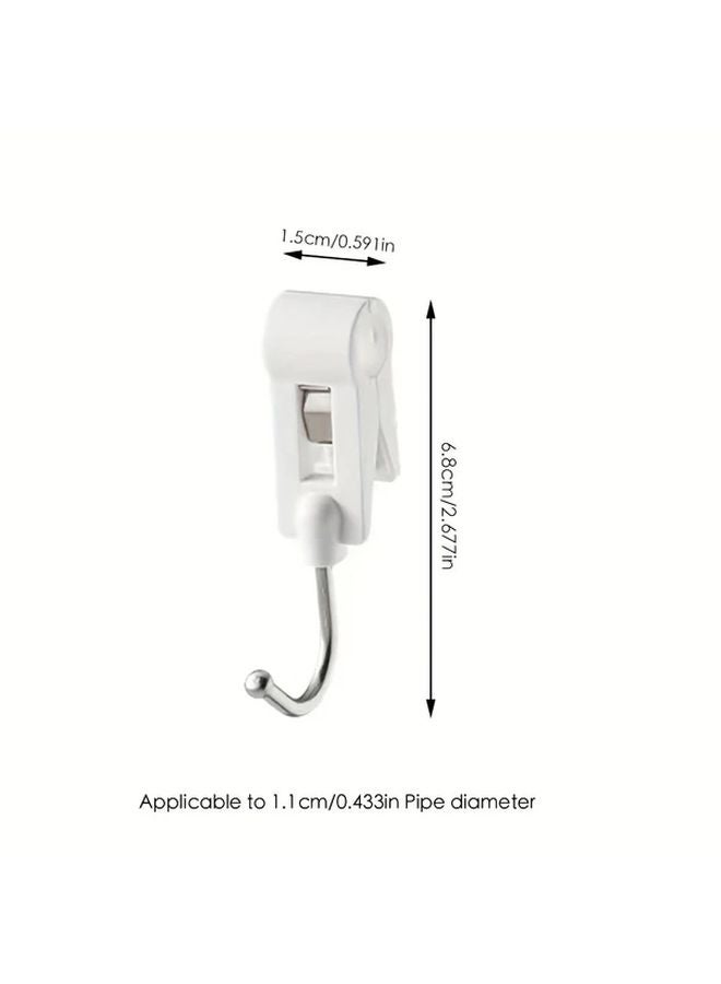 5 قطع خطاطيف مزدوجة الرأس قابلة للتعديل، مثبتة على الحائط، متعددة الأغراض، موفرة للمساحة، باللون الأبيض - Image 4