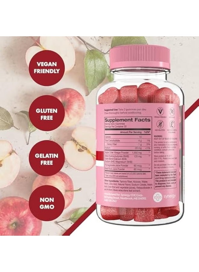 Flat Tummy, Keto ACV Gummies, Natural Apple, 60 Gummies - Image 2