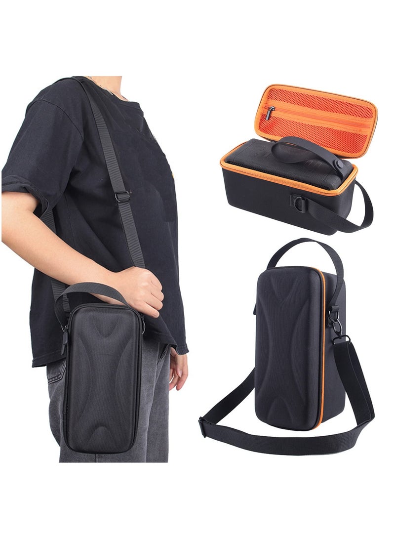 Case Bag for Marshall Middleton Portable Bluetooth Speaker Middleton Hard EVA Carrying Case Shoulder Bag w/Extra Mesh Pocket for Cable and Accessories (Black + Orange) - Image 4