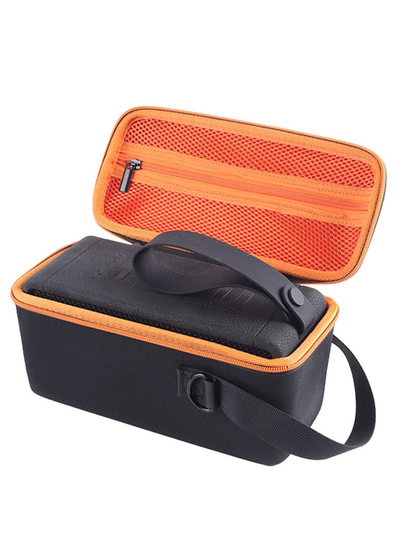 Case Bag for Marshall Middleton Portable Bluetooth Speaker Middleton Hard EVA Carrying Case Shoulder Bag w/Extra Mesh Pocket for Cable and Accessories (Black + Orange) - Image 3