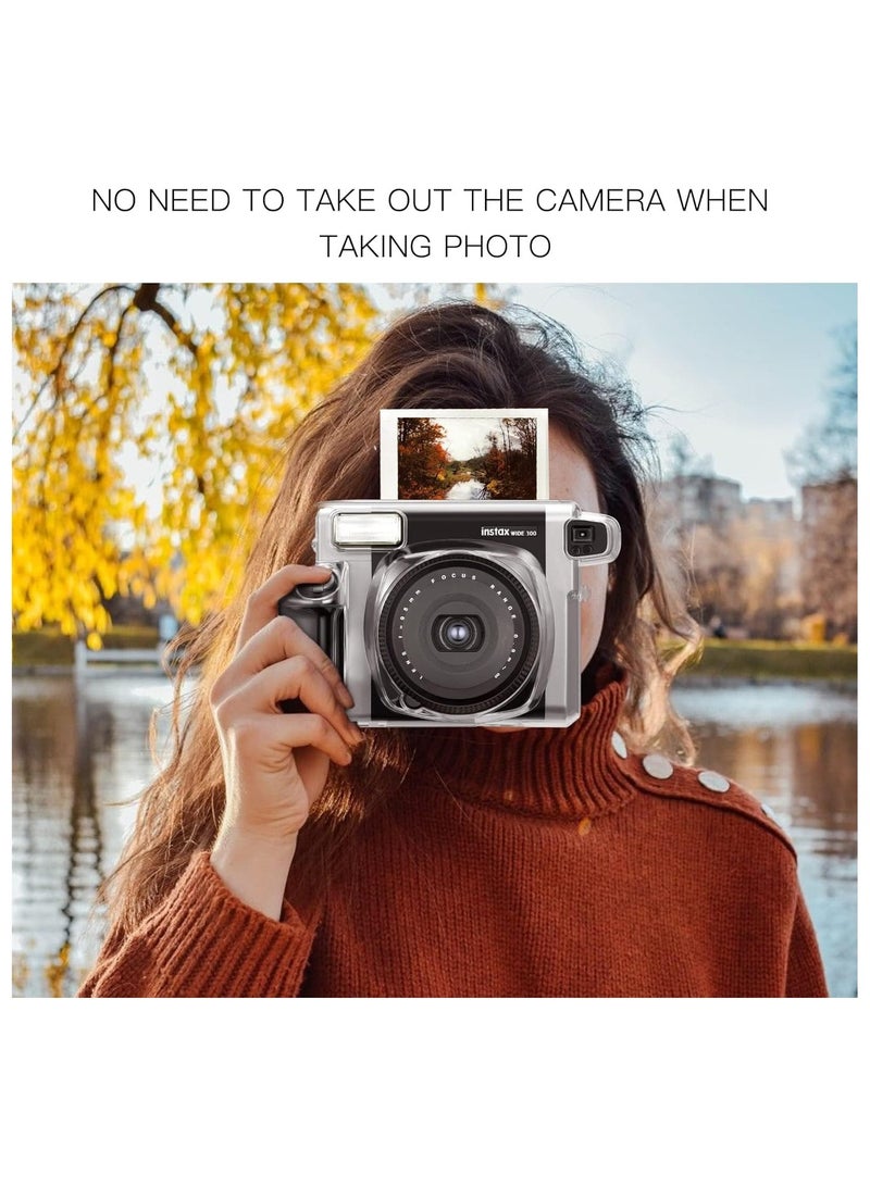 Ransparent case, crystal hard case, precision cut, protective case clear compatible with Fujifilm Instax Wide 300 instant film camera