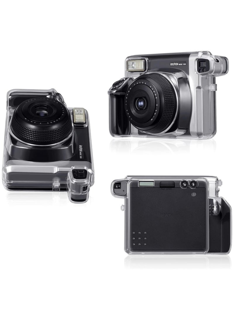 Ransparent case, crystal hard case, precision cut, protective case clear compatible with Fujifilm Instax Wide 300 instant film camera