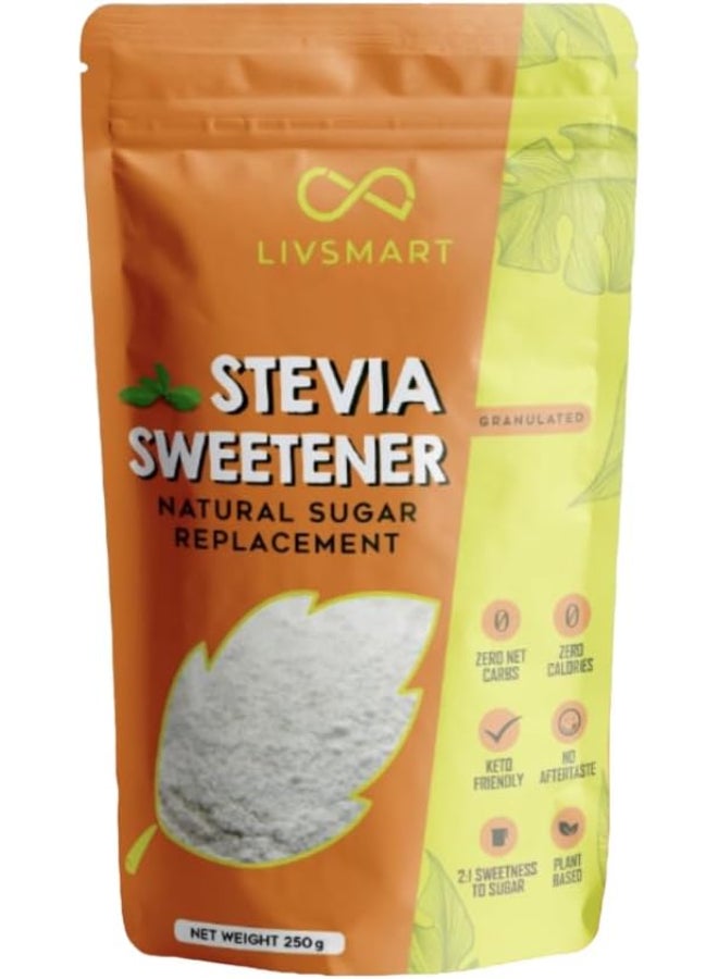 Livsmart Stevia Sweetener, Zero Calorie Natural Sugar Substitute, Keto Friendly (250g) - Image 1