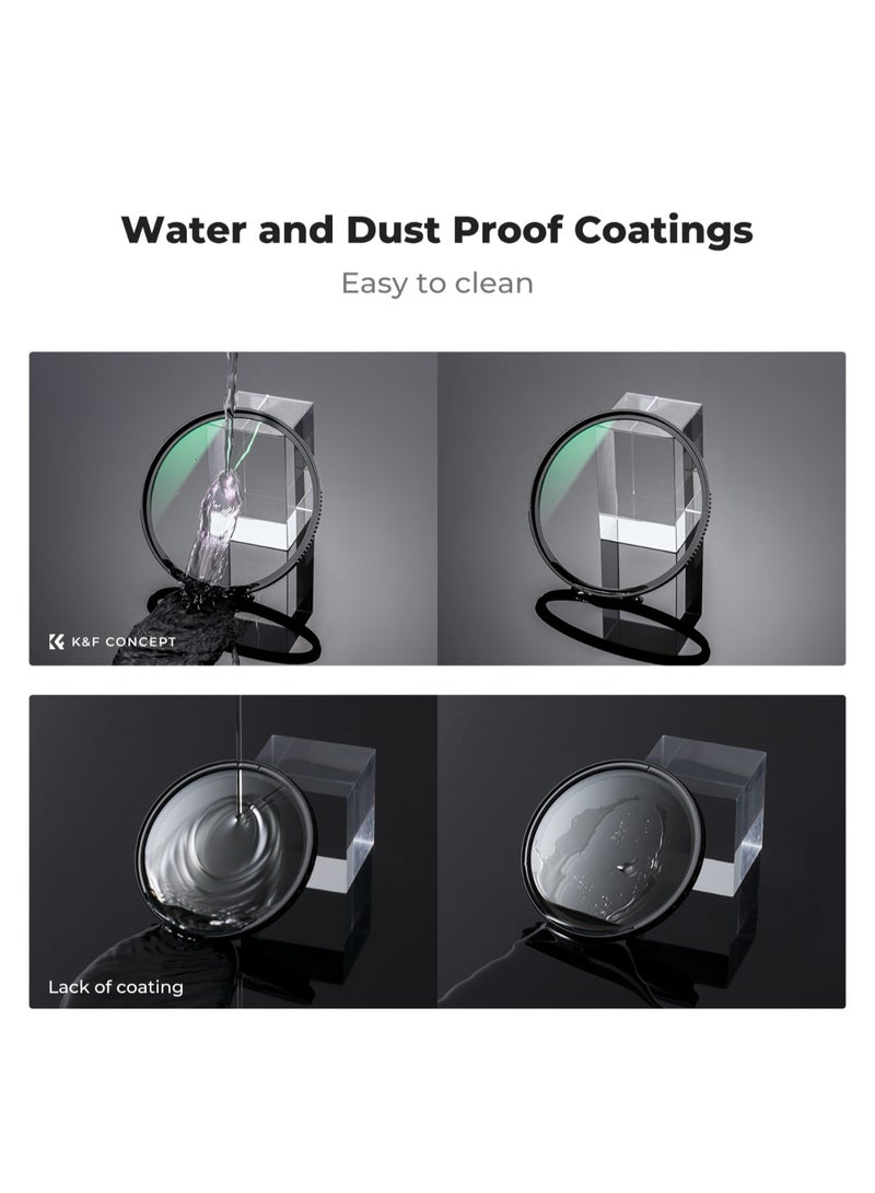 K&F Concept Nano-X MCUV Camera Lens Filter 67mm 28-Layer Nano Coated HD Optical Glass UV Protection Slim Frame for DSLR and Mirrorless Cameras - Image 3
