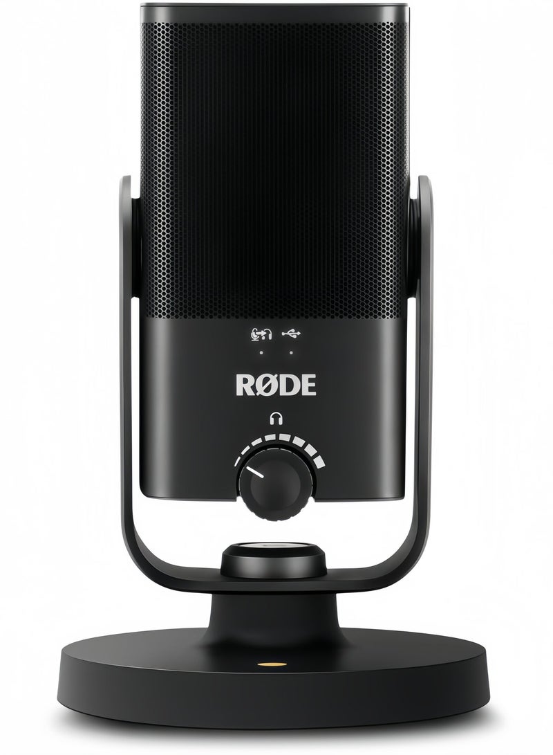 رود RØDE NT-USB ميكروفون USB صغير متعدد الوظائف بجودة الاستوديو، مع برامج مجانية، تستخدم للبودكاست، وتدفق الوسائط، والألعاب، وإنتاج الموسيقى، وتسجيل الآلات الصوتية والموسيقية، (أسود) - Image 1